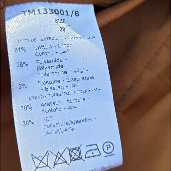 THE ANDAMANE Guia oversized single breasted blazer Caramel Size 6 38 - Picture 11 of 13